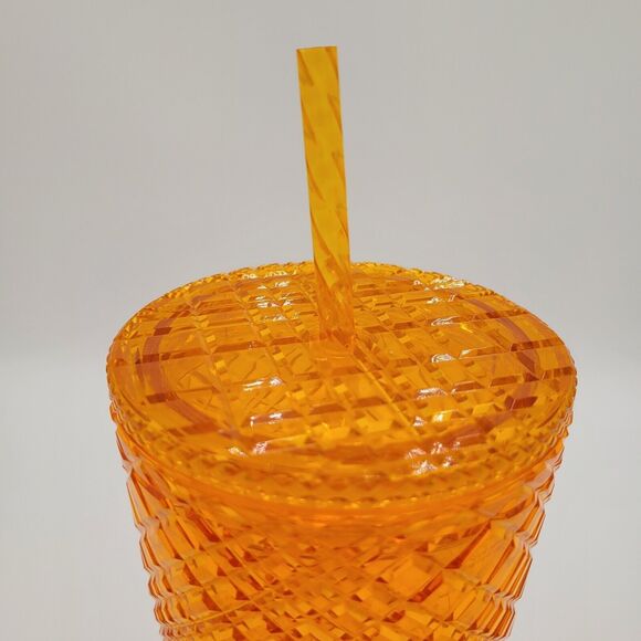 Starbucks 2022 Summer Orange MANGO OMBRE Jeweled Venti Cold Cup Tumbler 24oz - Picture 2 of 6